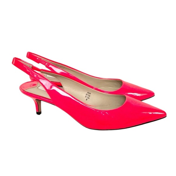Boden Shoes - NWOT Hot Spicy Coral Boden Patent Heels Size 8